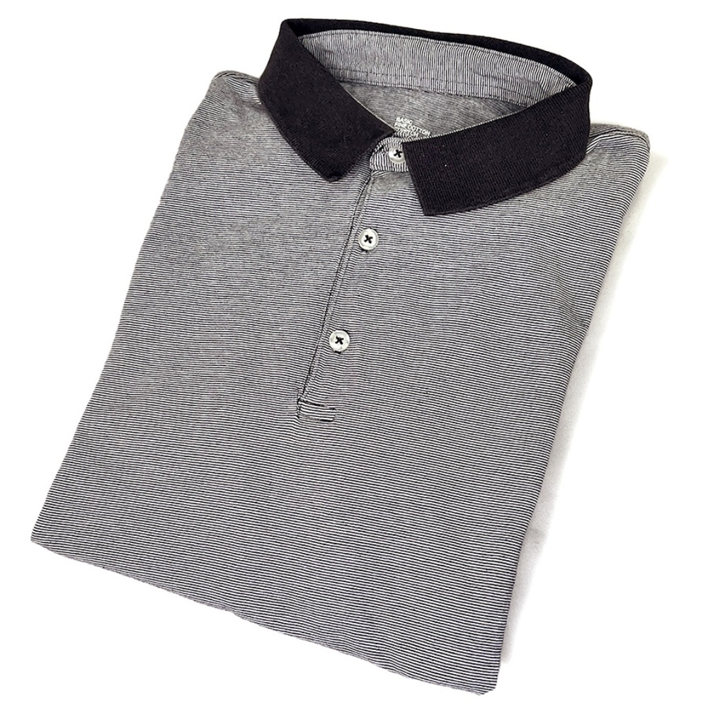 H&M Brown Pinstripe Polo